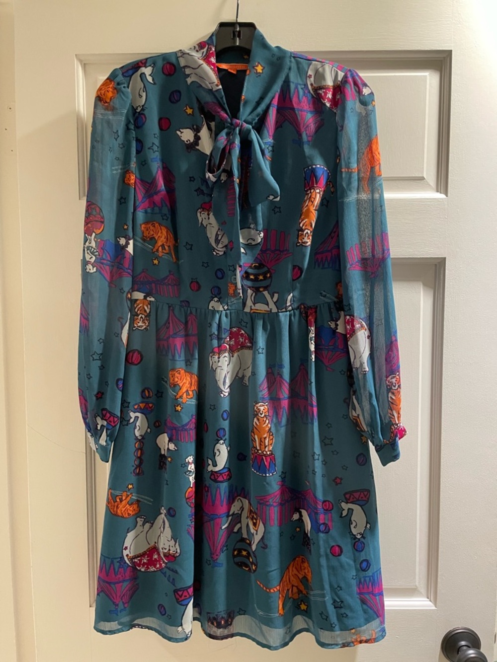 ModCloth Teal Circus Printed Dress